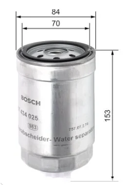 Bosch: 1 457 434 025, Филтър; Scania: 371784