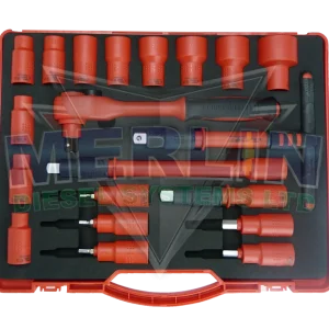 1/2″ комплект метрични гаечни ключове с изолирани краища, 20 броя.